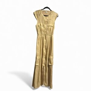 Guess Cargo Maxi Gold Dress Maxi Size S